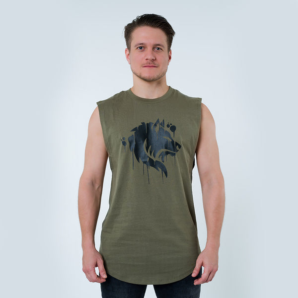 Signature Singlet - Olive Dark Men Singlets