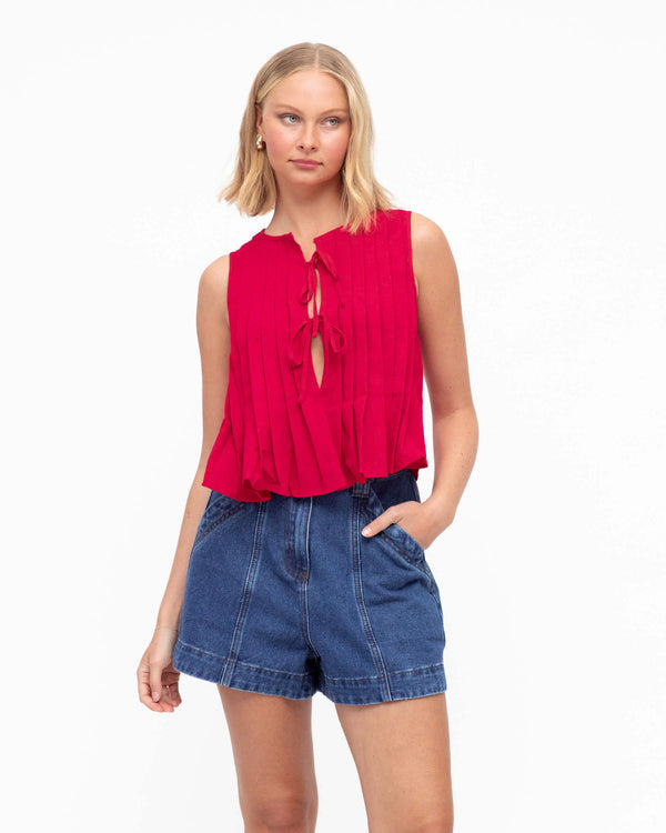 Denim Wide Leg Short