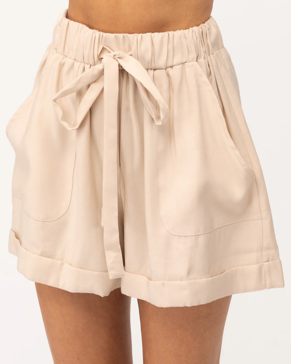 Beige Utility Shorts