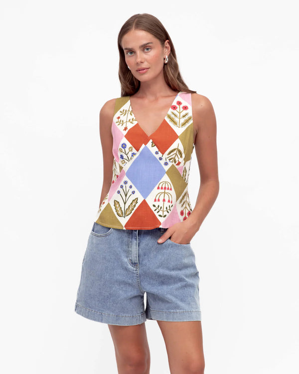 ALUNA TIE-BACK TOP