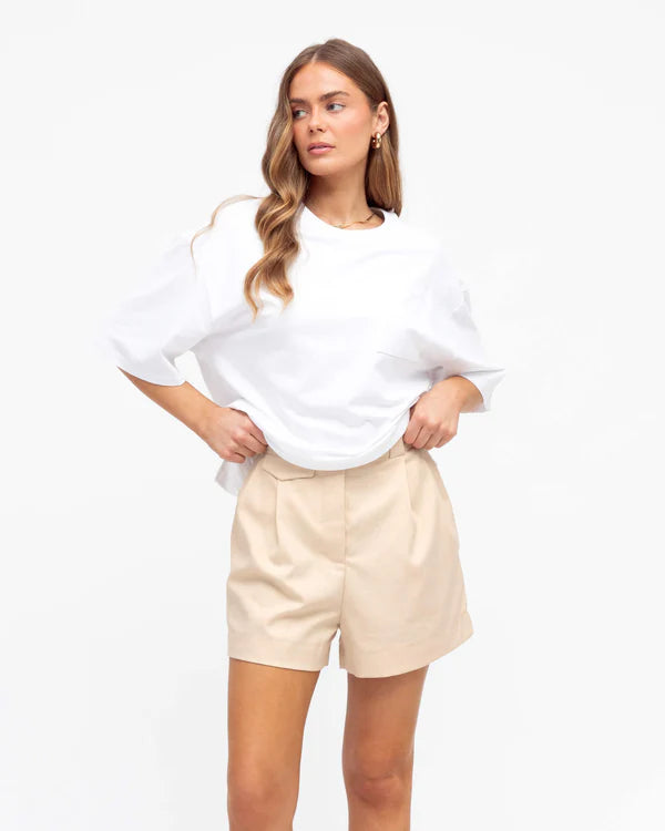MOCK POCKET HIGH WAIST SHORTS